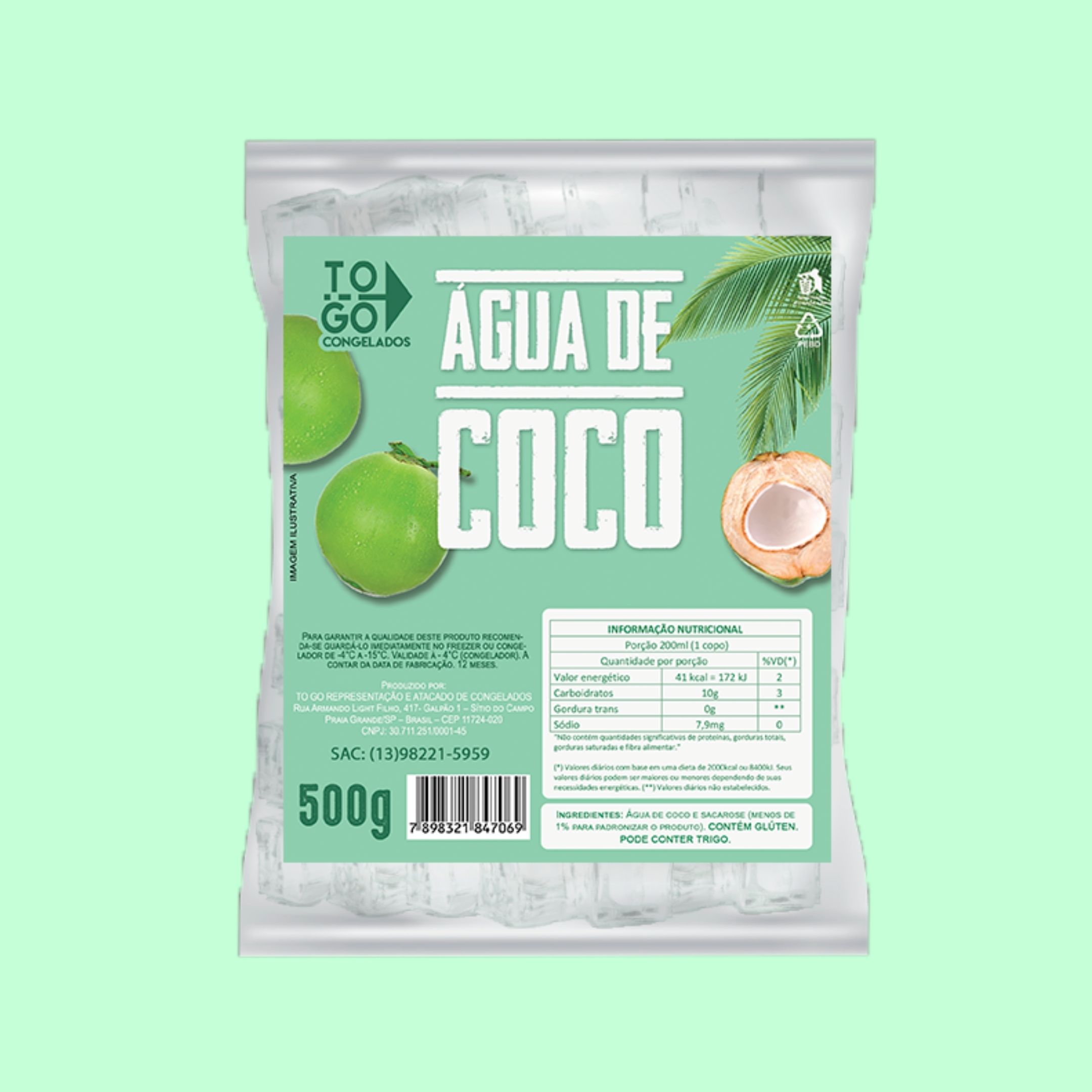 Gelo de Coco Congelado – To Go